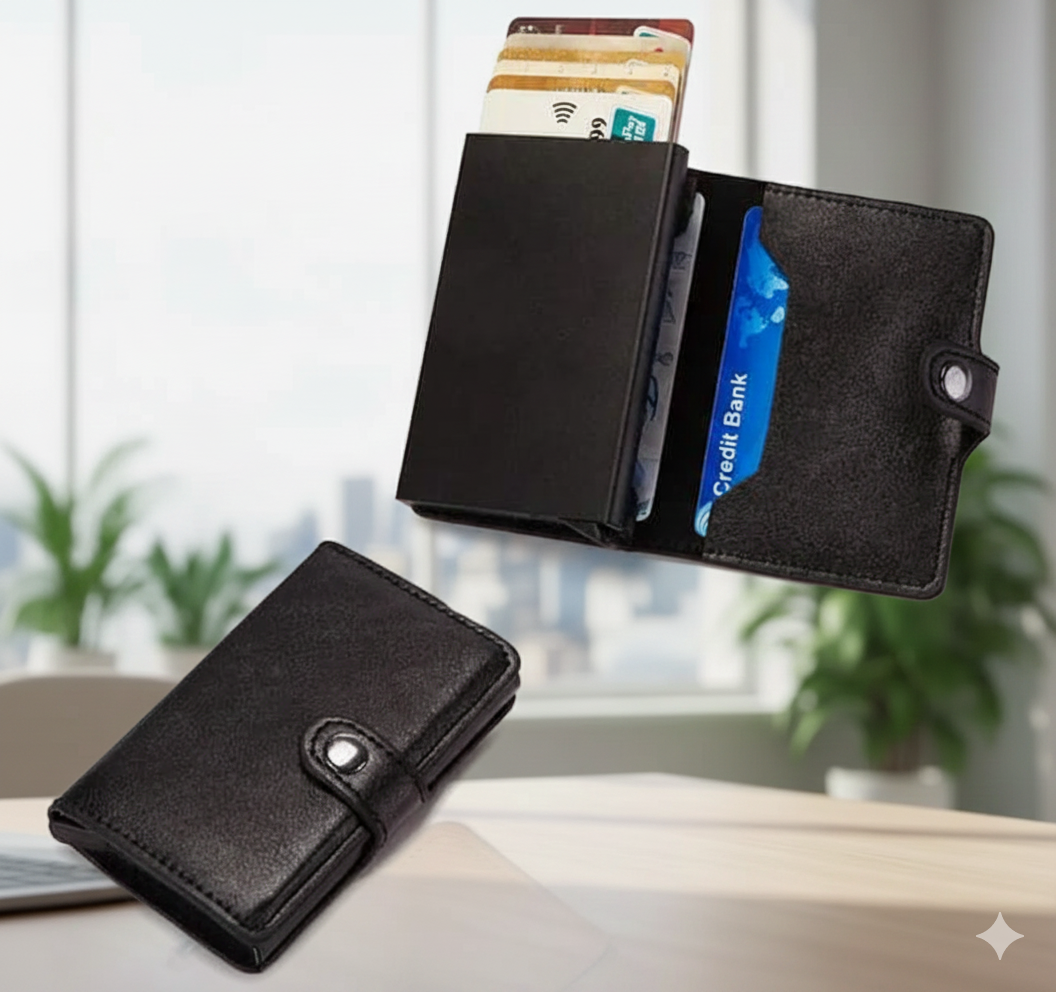 Smart Pop-Up Card Holder ā RFID Blocking, Slim & Stylish