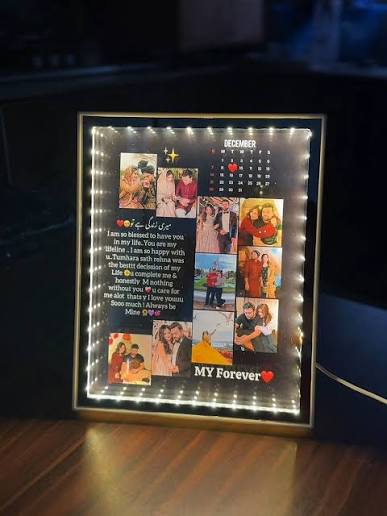 Personalized LED Birthday Photo Frame – Custom Name, Photos & Birthday Message