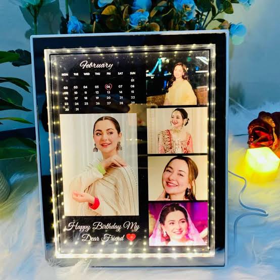 Personalized LED Birthday Photo Frame – Custom Name, Photos & Birthday Message
