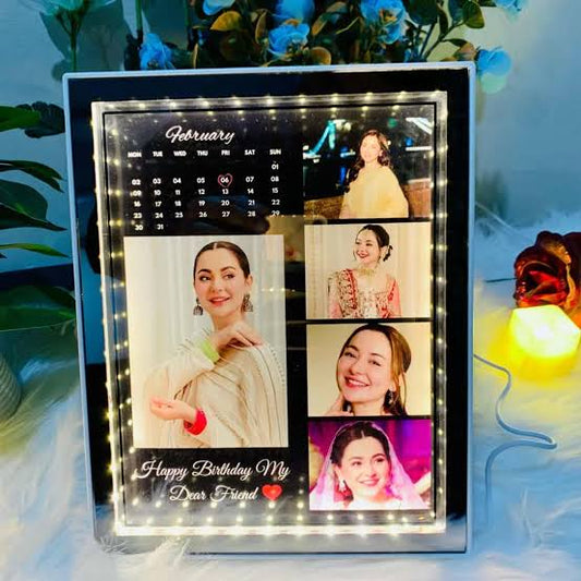 Personalized LED Birthday Photo Frame – Custom Name, Photos & Birthday Message
